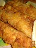 Palitos de pescado frito crocante