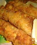 Palitos de pescado frito crocante