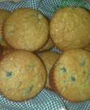 Muffins de arándanos sencillos