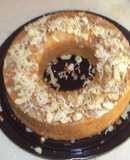 Pastel de mantequilla con coco, nuez y almendra