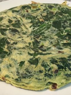 Una foto de Tortilla de espinacas y acelgas