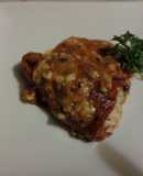 Pimiento asado relleno de bacalao 