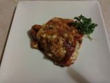 Pimiento asado relleno de bacalao 