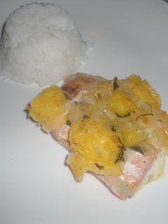 Una foto de Filetes de salmón a mi manera