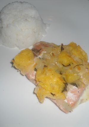 Una foto de Filetes de salmón a mi manera