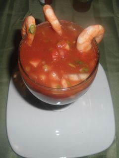 Una foto de Coctel de camarones tipo Guillermo