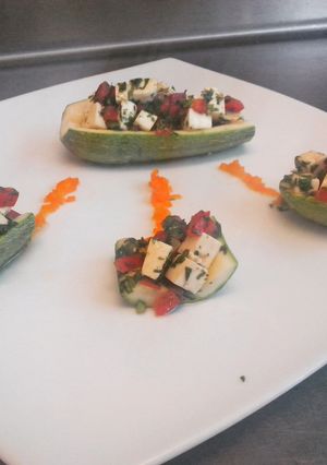 Una foto de Calabacitas en vapor a la mexicana