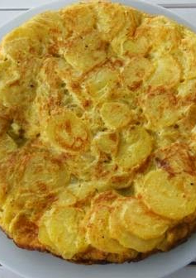 Una foto de Tortilla dulce de manzanas
