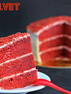 Una foto de Tarta terciopelo rojo (red velvet cake)