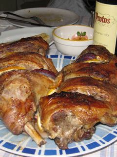 Una foto de Cordero asado al estilo inglés