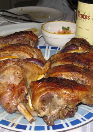 Una foto de Cordero asado al estilo inglés