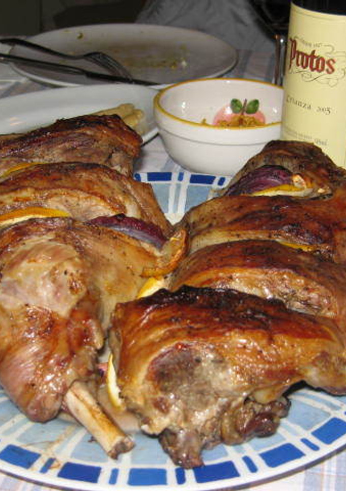 Una foto de Cordero asado al estilo inglés