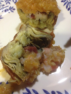 Una foto de Alcachofas rellenas en cookeo y tradicionales
