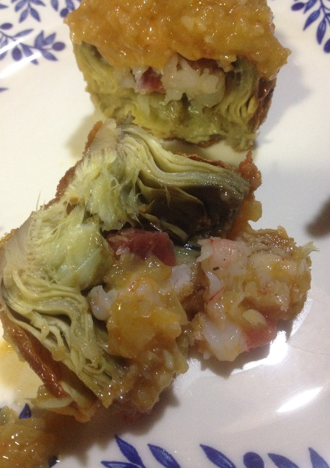 Una foto de Alcachofas rellenas en cookeo y tradicionales 
