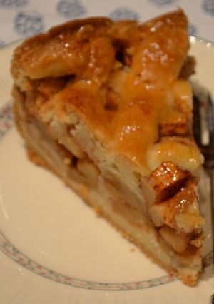 Una foto de Tarta de manzana holandesa