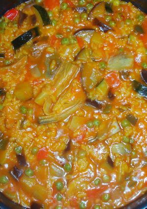 Una foto de Paella vegetariana