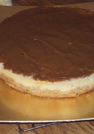 Una foto de Pay de queso con cajeta o dulce de leche