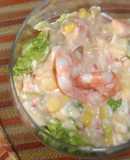 Ensalada tropical de marisco