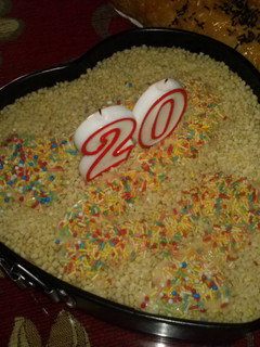 Una foto de Tarta de dos turrones