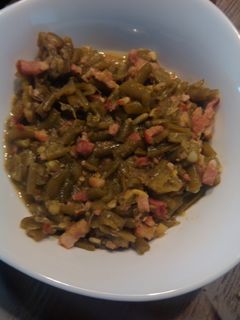 Una foto de Judias con bacon