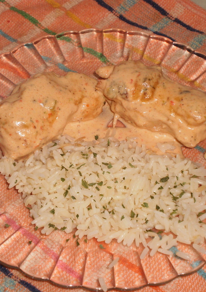 Una foto de Rollito de filetes de pollo