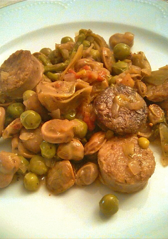 Una foto de Verduras y legumbres del tiempo, salteadas