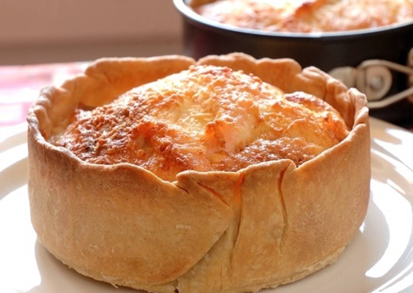 Quiche de brécol y salmón