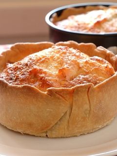 Una foto de Quiche de brécol y salmón