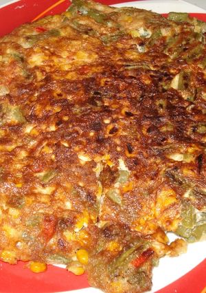 Una foto de Tortilla de vainicas (judías verdes)