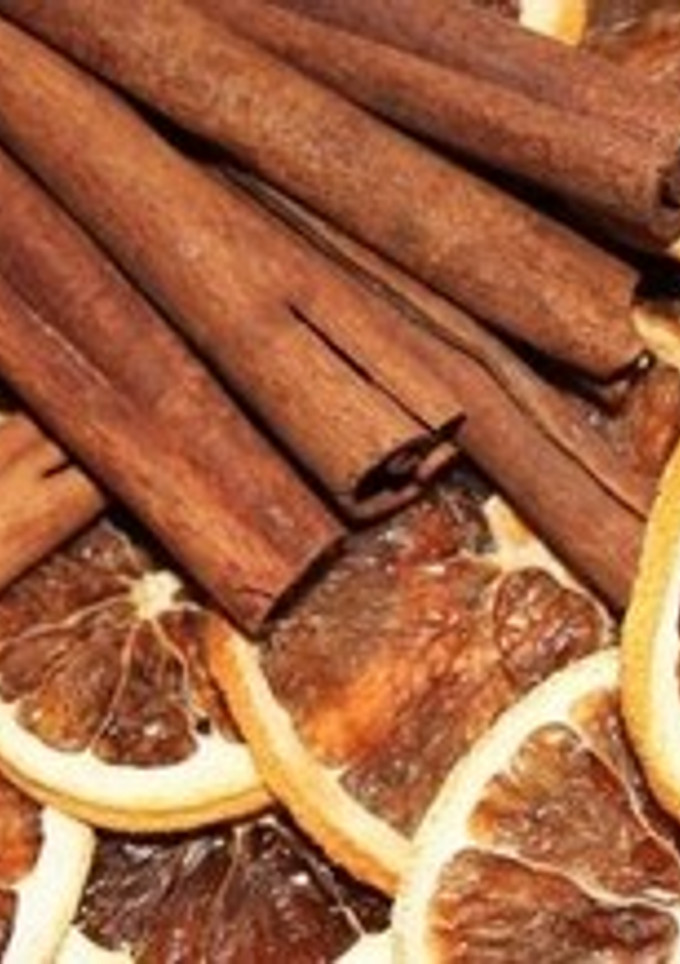 Una foto de Naranja o mandarina deshidratada al aroma de canela