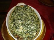 Una foto de lasagna de espinaca y ricota