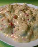 Brócoli con bechamel al cabrales