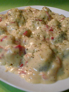 Una foto de Brócoli con bechamel al cabrales
