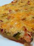 Pastel de puerros y bacon