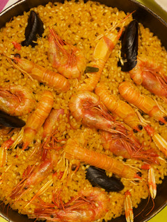 Una foto de Arroz caldoso con mariscos