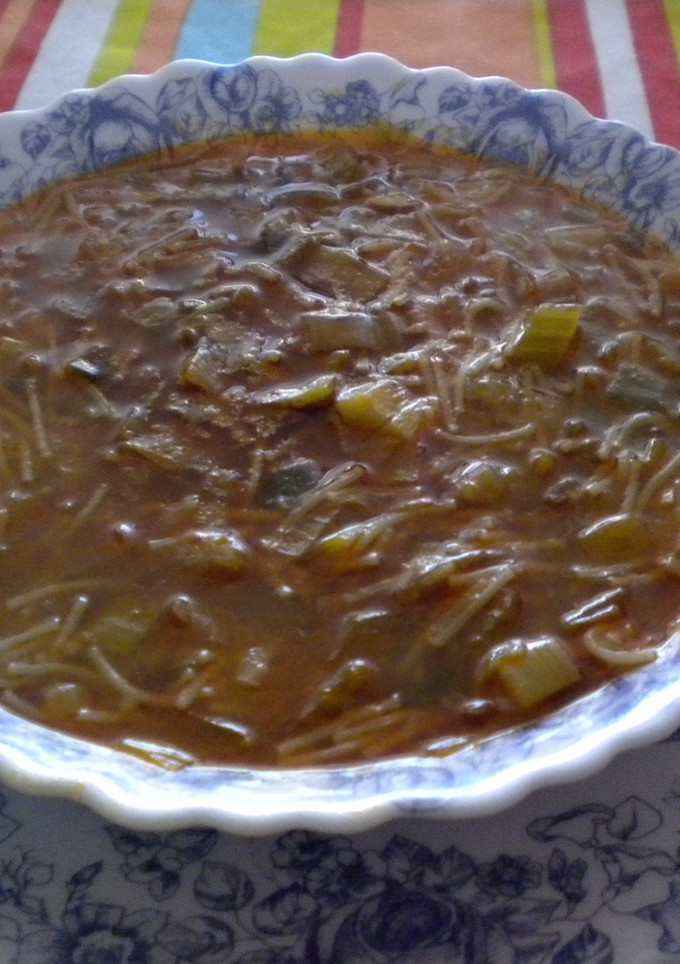 Una foto de Sopa astur-cubana