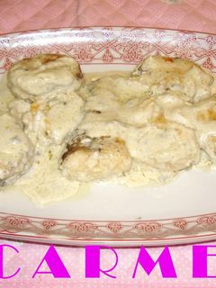 Una foto de Merluza en salsa roquefort