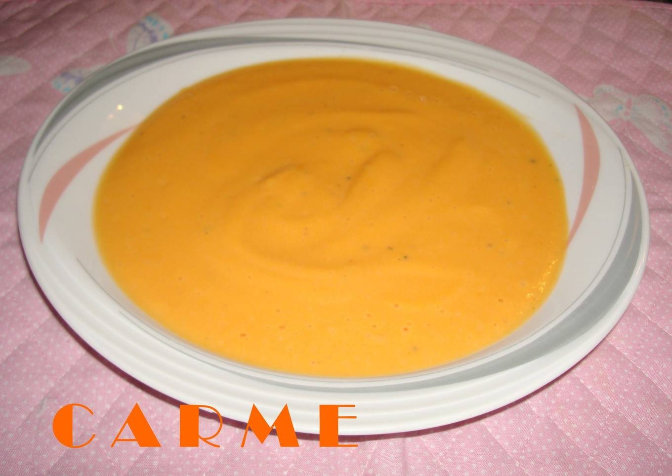 Crema de calabaza a la albahaca<br />