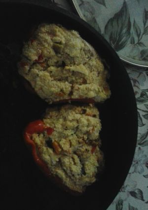 Una foto de Cus-cus con verduras varias