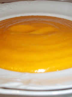 Una foto de Puré cremoso de calabaza y patata