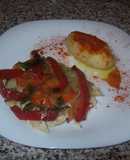 Pez palo con vegetales