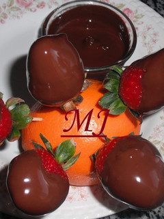Una foto de Fresas con chocolate