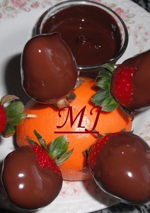 Una foto de Fresas con chocolate 