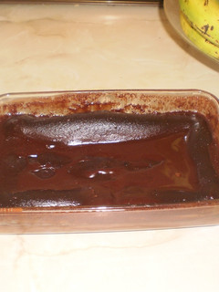 Una foto de Bizcocho con cobertura de chocolate