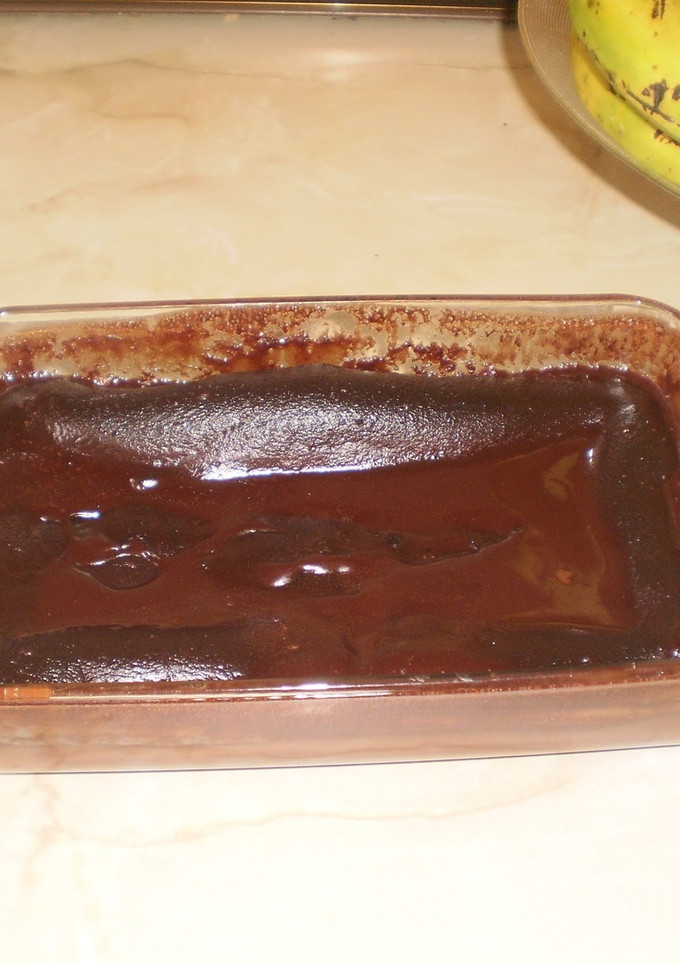 Una foto de Bizcocho con cobertura de chocolate