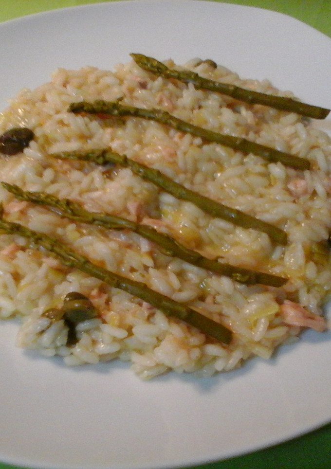 Una foto de Rissotto de salmón ahumado