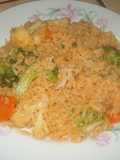 Arroz entomatado con verduras