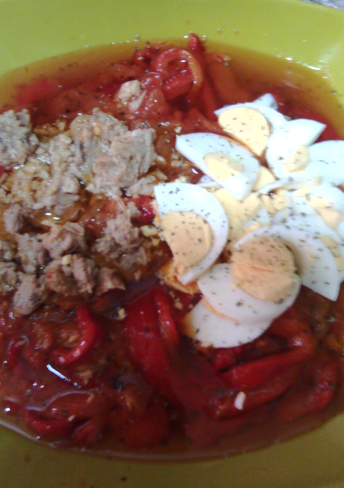 Una foto de Ensalada de pimientos asados