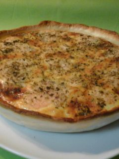 Una foto de Quiche de salmón ahumado