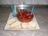 Chorizos a la sidra